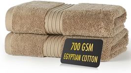 ALSAP Brown Hand Towels Pack of 2 - Ultra Soft Super Absorbent 700 GSM Egyptian Cotton Towels - Bathroom Linen Sets - Luxury Hotel Quality Cotton Hand Towels Set Convenient Size 50x85 cm