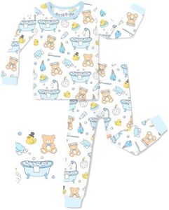 babee Reshinee Bamboo Viscose Toddler Kids Pajamas Set, Long Sleeve Boys