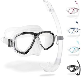 Cressi Perla & Mexico - Combo Set Dive/Snorkeling Mask & Snorkel, Adult Unisex, Transparent/Black