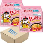 Buldak Noodles Carbonara Hot Chicken Flavor Ramen 10 Pack - Ramen Instant Noodles Excellent for Snack and Soups - Packed in EDE Group Box