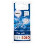 Bosch W16W (955) Pure Light Car Light Bulbs - 12 V 16 W W2,1x9,5d - 2 Bulbs