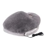 MOOBOM Portable Feet Warmers,Rapid Foot Heating in Winter and Detachable Washable USB Ports Imitation Rabbit Hair Heated Slippers