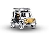 Adventure Car Two Tone Dangle Charm Compatible with Pandora Charms, Trollbeads, Chamilia, Biagi and Many Other UK Charm Bracelets.