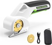 EXPEDMAN 2026 NEW 4V Cordless Electric Cutting Tools, Cardboard Cutter with 2 Titanium Metal Blade Accessories, Safety Lock, Rotary Cutter for Cardboard, Metal-Cutting - Mist White