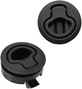 Trampilla para Botes A Flush Pull Latch Lock Cubierta de Panel Trampilla Tirar de la Escotilla Acero Inoxidable Hatch Latch para el Barco Bloqueo de Trampilla para cuarto de baño, Negro 2 Pcs