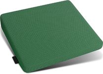 Memory Foam Wedge Seat Cushion Comfort for Cars & Office Chairs - Breathable Design for Tailbone & Lumbar Support, Enhances Posture & Driving Experience 40cm x 34cm x7.5cm (Green)