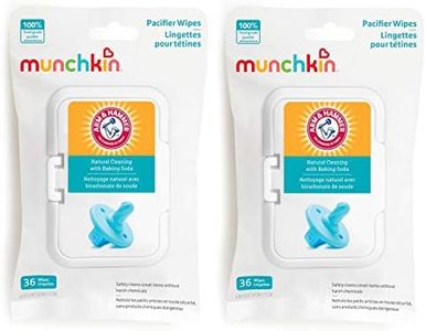 Munchkin Arm & Hammer Pacifier Wipes - Safely Cleans Baby and Toddler Essentials, 2 Pack, 72 Wipes