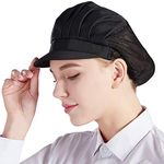 Nanxson 3pcs Chef Hat Kitchen Cooking Chef Cap Food Service Hair Nets CF9033 Black