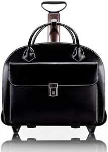 McKlein W Series Glen Ellyn Ladies' Laptop Briefcase, Black Leather (94365)