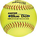 Worth 1193930 47/525 Synthetic Blue Dot Softball, 12-Inch - (Pack Of 12)