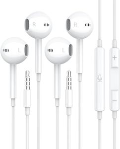 for Apple Earbuds Wired 2 Pack, 3.5mm Headphones with Microphone [MFi Certified] Volume Control HiFi Stereo Compatible with iPhone 6 6s iPad Switch Laptop MP3 4 Galaxy S10 A14 A12 Android 3.5mm Jack