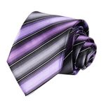 Men's Dark Purple Grey Woven Ties HANDMADE Luxury Suit Necktie Birthday Present