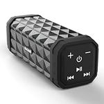 BUGANI Bluetooth Speaker, Portable Speaker Stereo,100FT Range Bluetooth 5.0, IPX5 Waterproof Speaker Built-in Microphone, Type-C 24H Play, Suitable for Outdoor Speakers at Travel/Party, Black