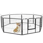 PawHut Dog Pen 8 Panels Puppy Pen Heavy Duty Pet Playpen for Indoor Outdoor for Dogs, Rabbits, Ducks 60cm High