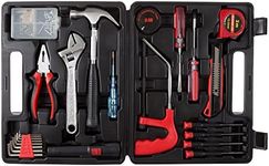 Household Hand Tools, 65 Piece Tool Set by Stalwart, Set Includes Hammer, Adjustable Wrench, Screwdriver Set, and Pliers - Great for DIY Projects