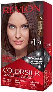 Revlon Permanent Hair Color, Permanent Hair Dye, Colorsilk with 100% Gray Coverage, Ammonia-Free, Keratin and Amino Acids, 27 Deep Rich Brown, 4.4 Oz (Pack of 1)