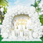 Eitolo White Balloons 143 pcs White Balloon Arch Garland Kit 5/10/12/18 Inch Different Size Matte White Latex Balloons for Women Girls Men Wedding Birthday Party Graduation Bridal Shower Decorations