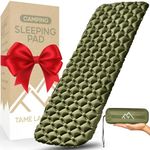 Tame Lands Camping Sleeping Pad - Mat (Large) – Inflatable, Lightweight & Compact Sleeping Pad w/Button Clips to Attach Multiple Sleeping Pads for Backpacking - Ultralight Hiking Sleeping Pad 17oz