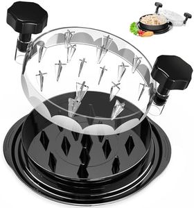 Chicken Shredder Tool Twist Large: 2025 Pro & Standard Food-Grade Visible Meat Shredder Tool Twist with Anti-Slip Petal-Like Base, Chicken Breast Shredder, Chicken Grinder (Black, Standard - 8")