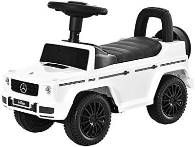 Aosom Compatible Baby Sliding Car, Ride on Toys for Toddlers, Foot to Floor Slider Push Stroller, w/Horn Seat Storage Anti-overturning System White