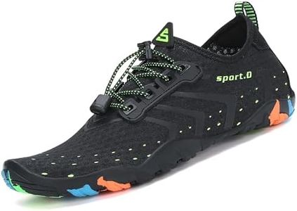 SAGUARO Chaussure d'eau Homme Femme Chaussures Aquatiques Respirant Séchage Rapide Chaussures de Plage, Noir 39
