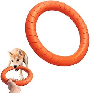 DLDER Juguete Indestructible para Perros para Masticar Juguetes para Perros Grandes Juguetes acuáticos Juguetes flotantes para Perros para atrapar y agarrar Juguetes voladores Anillo de Entrenamiento