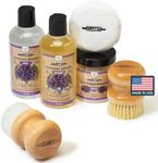 CLARK'S Complete Cutting Board Care Kit - Board Oil - Soap - Wax Finish (6oz) - Wax Applicator Pad - Applicator - Scrub Brush - Finishing Pad - Lavender and Rosemary Scented - Cutting Board Kit