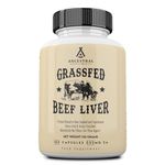 Ancestral Supplements Grass Fed Beef Liver Capsules, Supports Energy Production, Detoxification, Digestion, Immunity and Full Body Wellness, Non-GMO, Freeze Dried Liver Health Supplement, 180 Capsules