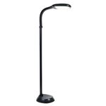 LED Natural Full Spectrum Sunlight Therapy Reading and Crafting Floor Lamp with Dimmer Switch by Lavish Home - Adjustable Gooseneck