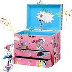Jewelkeeper Girl Power Superhero Musical Jewelry Box with 2 Pullout Drawers, Fur Elise Tune, songmics jewelry box