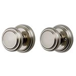 Baldwin Alcott, Interior Passage Door Knob for Hallway/Closet/Rooms, Non-Locking Door Handle with Microban Protection, in Satin Nickel