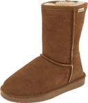 BEARPAW Women's Emma Short Boot,Hickory/Champagne,8 M US