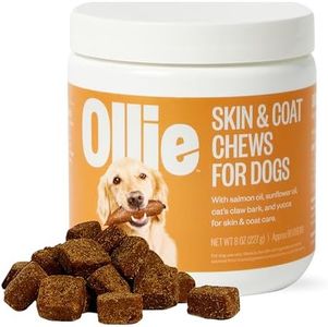 Ollie Dog Skin & Coat Supplement, Soothes Irritated Skin, Promotes Healthy & Shiny Fur & Coat, 60 Count Appx.