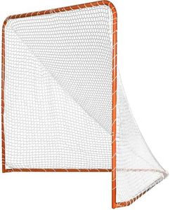 FLITURE Lacrosse Goal, 6x6 FT Foldable Lacrosse Goal, Portable Lacrosse Nets for Backyard, Orange Heavy-Duty Steel Frame with Lacrosse Training Net