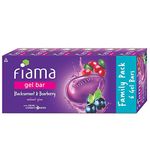 Fiama Gel Bar Blackcurrant And Bearberry, With Skin Conditioners For Moisturized, Radiant & Glowing Skin, 750g (125g - Pack of 6), Soap for Women & Men, For All Skin Types