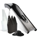 Börner Mandline Slicer V6 (Starter Set) • Stainless Steel Slicer with V-Blade • Adjustable Vegetable Slicer for Vegetables & Fruits • for Slices, Julienne Strips & Sticks • Vegetable Grater