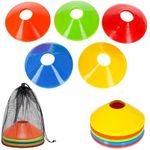 25pcs Soccer Cones for Sports Pro Disc Cones Disc Cones for Speed and Agility Training Drills Football Basketball Field Markers Training Equipment for Basketball Football Running Sports Games Skating