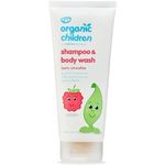Green People Organic Children Shampoo & Body Wash - For Kids - Berry Smoothie Scent - Natural 2-in-1 Wash for Kids - Vegan & Cruelty Free, 200ml