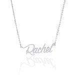 AOLO Stainless Steel Letters Name Necklace Personalized Gold, Rachel