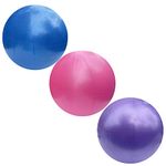 Pilates Balls Yoga Balls Mini Small Workout Ball, 25cm/9 Inch Small Exercise Ball for Pilates,Yoga,Gym Core and Balance Training,3 Pack Blue Purple Pink (Blue+Purple+Pink)