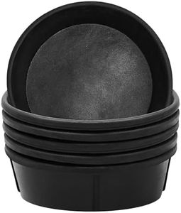 LECEHIVO 6 Pcs Rubber Feeder Pan 12 Quart/ 3 Gallon Rubber Dust Bath Tub Large Utility Feed Bucket Livestock Bowl for Feeding Pig Dog Horse Goat Chicken Animal, 17.1 x 4.3 Inch