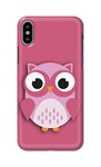 Generic PRINTFIDAA Pink Cute owl Back Cover Case for Apple iPhone X/iPhone 10 / iPhone Ten/iPhone Xs Back Cover -(W5) GOD1007