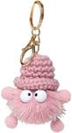 Fuqimanman2020 Cute Plush Keychain Soft Pom Pom Fluffy Ball Woolen Weaving Keychain for Women Car Backpack Purse Accessories, Pink