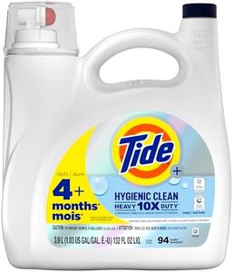 Tide Hygienic Clean Heavy Duty 10x Free Liquid Laundry Detergent, Unscented, HE Compatible, 3.9 L, 94 loads