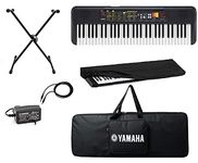 Yamah PSR-F52 Digital Keyboard with Adapter, Dust Cover, Padded Bag, Jack Cable and Stand Combo Pack