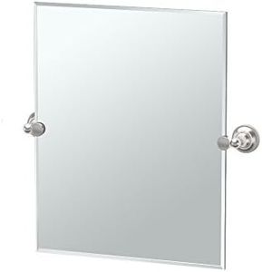 Gatco 4339SM Tiara Small Rectangle Mirror, Satin Nickel, 24"H X 19.50"W