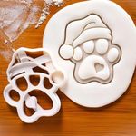 EROTNGO Christmas Paw Cookie Cutter Set - Festive Baking Tool for Dog Lovers | Includes Heart, Paw Print, and Footprint Shapes