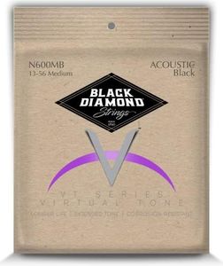 Black Diamond Strings® N600MB Acoustic Black Coated Phos Med .013BP.017BP.026PBB.035PBB.046PBB.056PBB