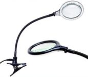 Brightech LightView Flex Magnifying Desk Lamp, 1.75X Light Magnifier, Adjustable Magnifying Glass with Light for Crafts, Reading, Close Work