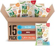 PeaKaPop Veggie Chips - Healthy Snacks for Adults & Kids with Pea, Lentil & Chickpea Protein - Vegan, Gluten-Free Chips - Small Size 1 oz Bags (15-Pack) - Variety Pack